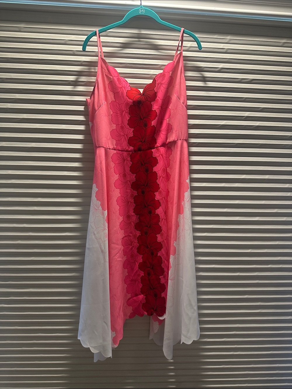 Ted Baker Pink & White Floral High-Low Slip Dress